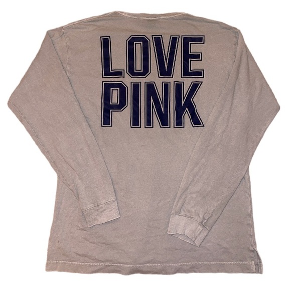 Victoria’s Secret Pink love pink grey black front pocket long sleeve SOLD - Picture 2 of 5